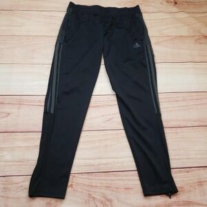 Adidas AEROREADY Primegreen Pants Mens Medium Black Track Joggers Zip Athletic